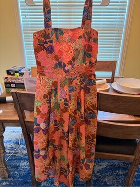 Floral Strap Sundress in Orange